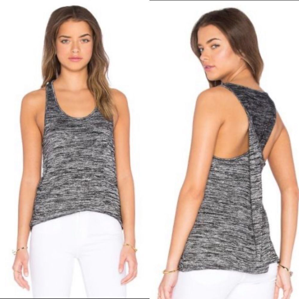 NWT Rag & Bone Women's Gray Twist Back Tank Sz L